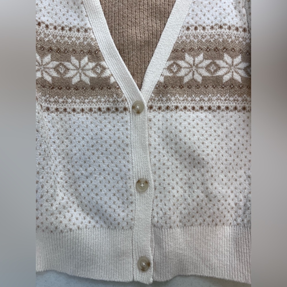 Old Navy Women’s Cream Winter Theme Cardigan Sweater. Size XL (14-16) - Picture 5 of 11
